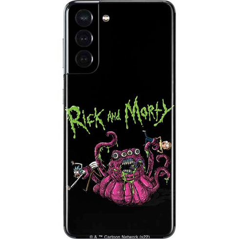 Adult Swim Rick and Morty Tentacle Attack Galaxy S21 5G Skin