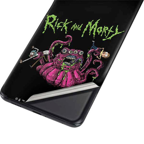 Adult Swim Rick and Morty Tentacle Attack Galaxy S21 Plus 5G Skin