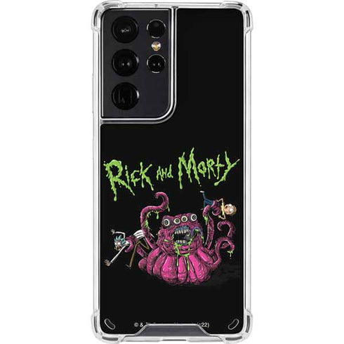 Adult Swim Rick and Morty Tentacle Attack Galaxy S21 Ultra 5G Clear Case