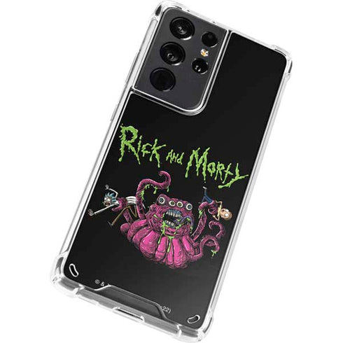 Adult Swim Rick and Morty Tentacle Attack Galaxy S21 Ultra 5G Clear Case