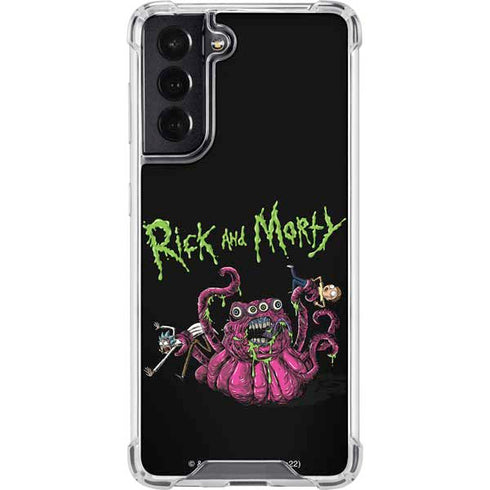 Adult Swim Rick and Morty Tentacle Attack Galaxy S22 Clear Case