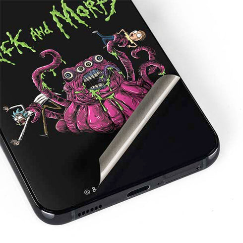 Adult Swim Rick and Morty Tentacle Attack Galaxy S22 Plus Skin