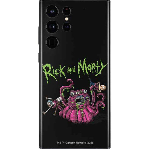 Adult Swim Rick and Morty Tentacle Attack Galaxy S22 Ultra Skin
