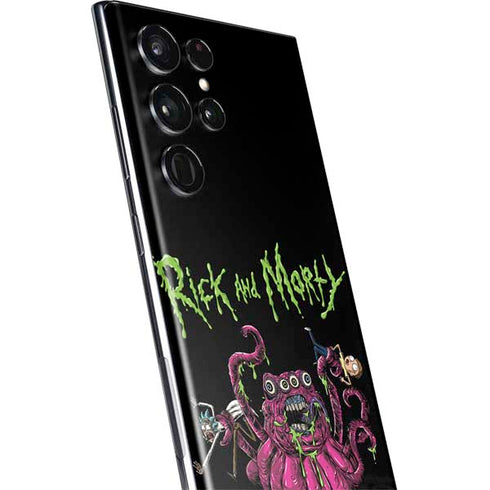 Adult Swim Rick and Morty Tentacle Attack Galaxy S22 Ultra Skin