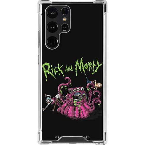 Adult Swim Rick and Morty Tentacle Attack Galaxy S24 Ultra Clear Case