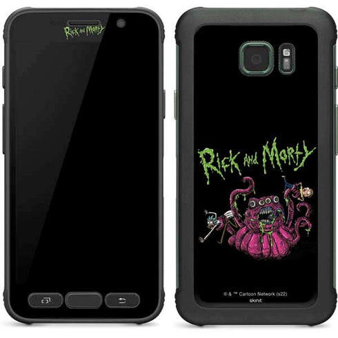 Adult Swim Rick and Morty Tentacle Attack Galaxy S7 Active Skin