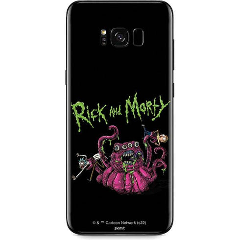 Adult Swim Rick and Morty Tentacle Attack Galaxy S8 Plus Skin