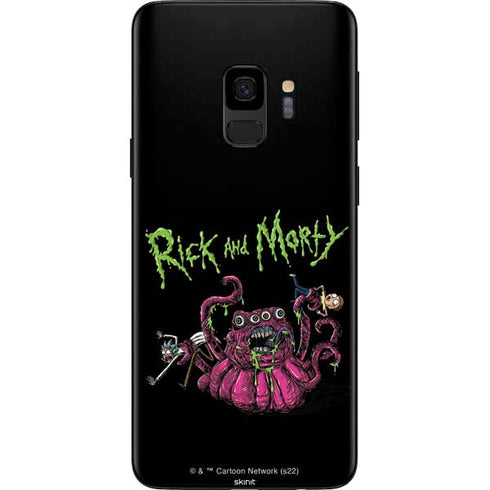 Adult Swim Rick and Morty Tentacle Attack Galaxy S9 Skin