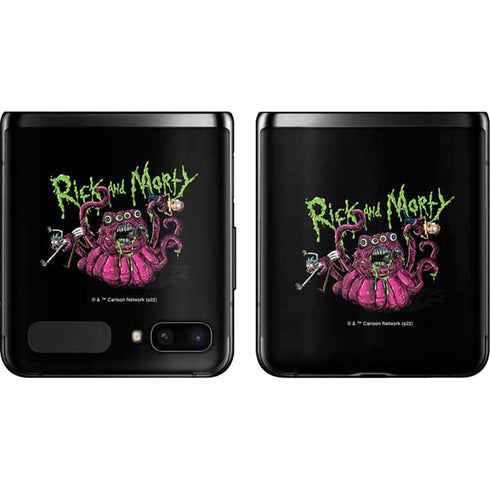 Adult Swim Rick and Morty Tentacle Attack Galaxy Z Flip Skin