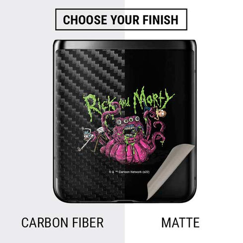 Adult Swim Rick and Morty Tentacle Attack Galaxy Z Flip Skin