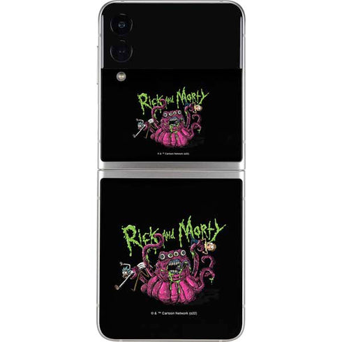 Adult Swim Rick and Morty Tentacle Attack Galaxy Z Flip3 5G Skin