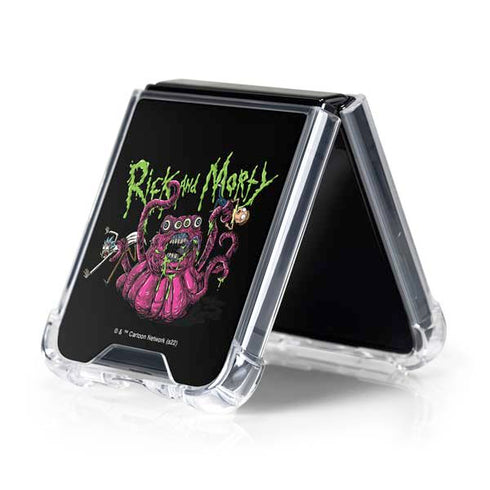 Adult Swim Rick and Morty Tentacle Attack Galaxy Z Flip5 5G Clear Case