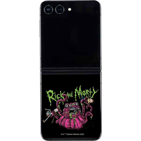 Adult Swim Rick and Morty Tentacle Attack Galaxy Z Flip5 5G Skin