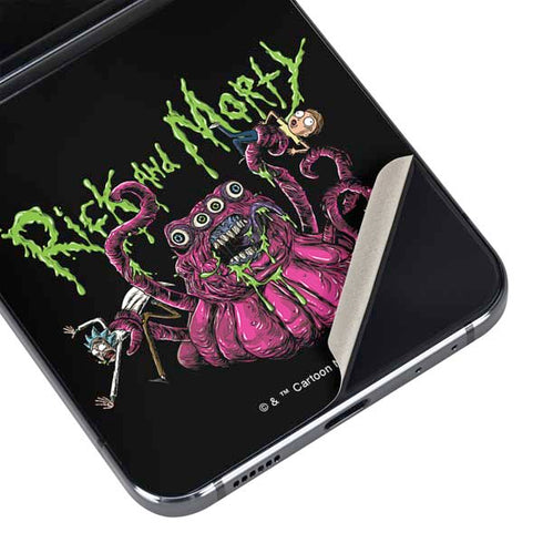 Adult Swim Rick and Morty Tentacle Attack Galaxy Z Flip5 5G Skin