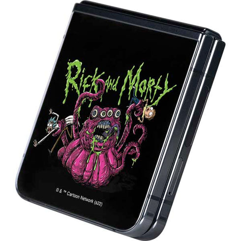Adult Swim Rick and Morty Tentacle Attack Galaxy Z Flip5 5G Skin