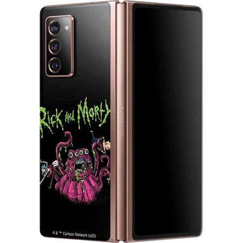 Adult Swim Rick and Morty Tentacle Attack Galaxy Z Fold2 5G Skin