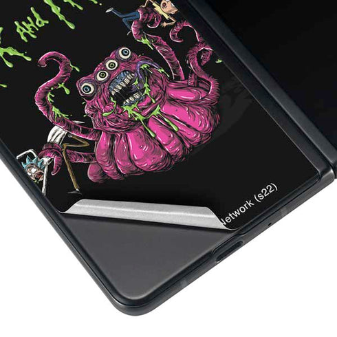 Adult Swim Rick and Morty Tentacle Attack Galaxy Z Fold4 5G Skin