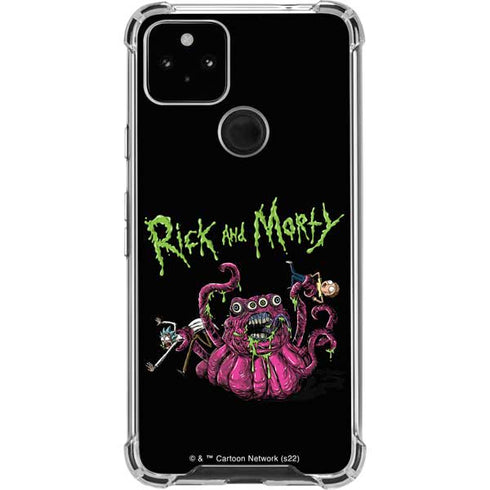 Adult Swim Rick and Morty Tentacle Attack Google Pixel 5a 5G Clear Case