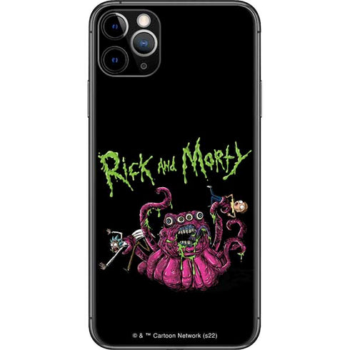 Adult Swim Rick and Morty Tentacle Attack iPhone 11 Pro Max Skin