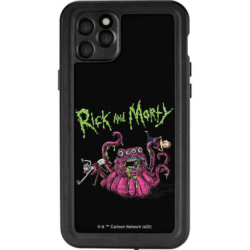 Adult Swim Rick and Morty Tentacle Attack iPhone 11 Pro Max Waterproof Case