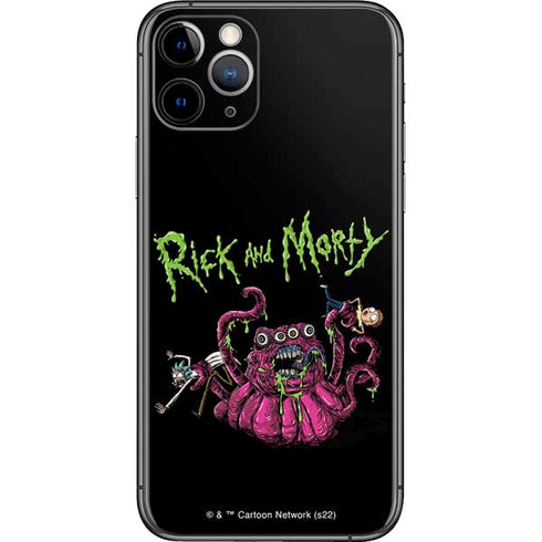 Adult Swim Rick and Morty Tentacle Attack iPhone 11 Pro Skin