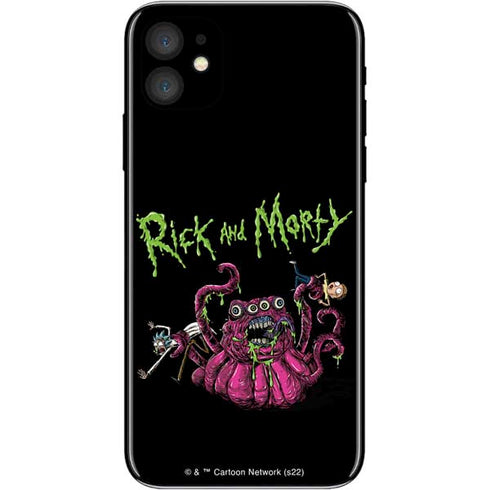 Adult Swim Rick and Morty Tentacle Attack iPhone 11 Skin