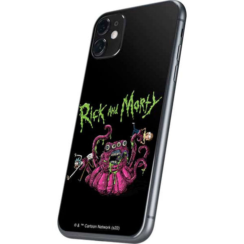 Adult Swim Rick and Morty Tentacle Attack iPhone 11 Skin