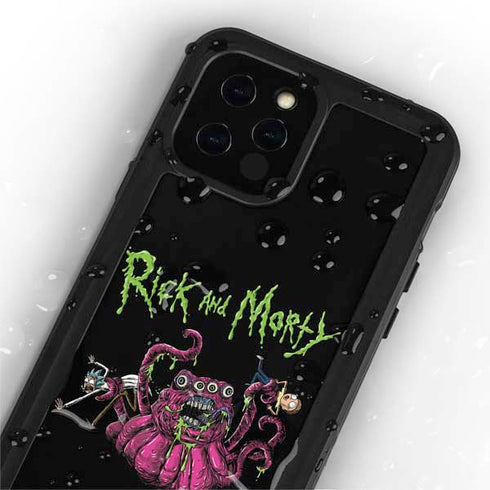 Adult Swim Rick and Morty Tentacle Attack iPhone 12 Pro Max Waterproof Case