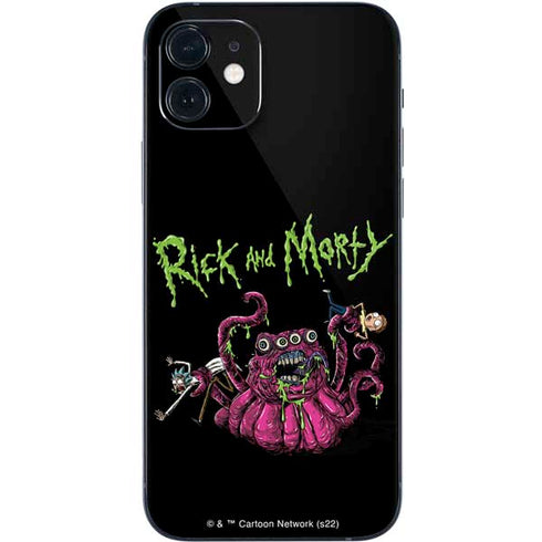 Adult Swim Rick and Morty Tentacle Attack iPhone 12 Skin