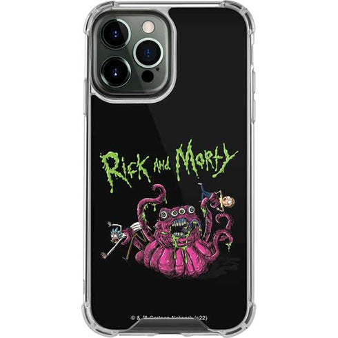 Adult Swim Rick and Morty Tentacle Attack iPhone 13 Pro Max Clear Case