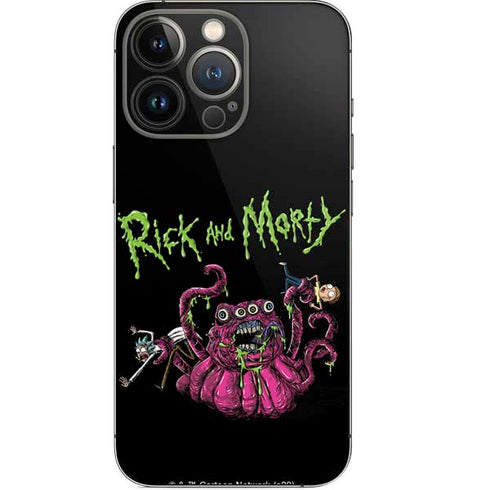 Adult Swim Rick and Morty Tentacle Attack iPhone 13 Pro Skin