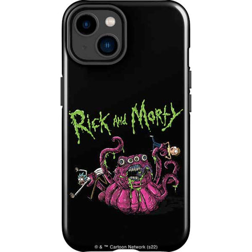 Adult Swim Rick and Morty Tentacle Attack iPhone 14 Plus Impact Case