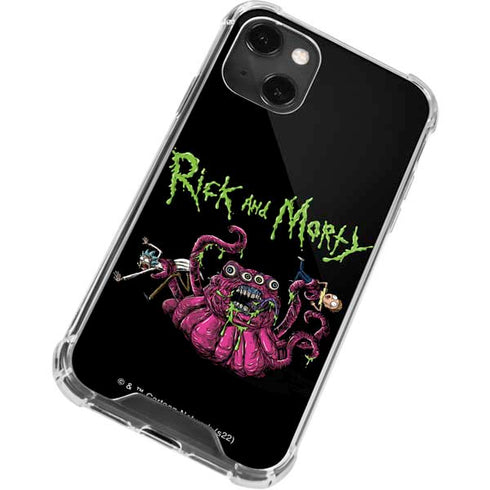 Adult Swim Rick and Morty Tentacle Attack iPhone 14 Plus Clear Case
