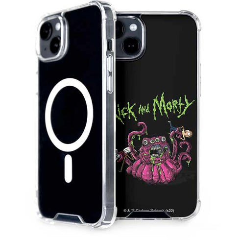 Adult Swim Rick and Morty Tentacle Attack iPhone 15 Plus MagSafe Case
