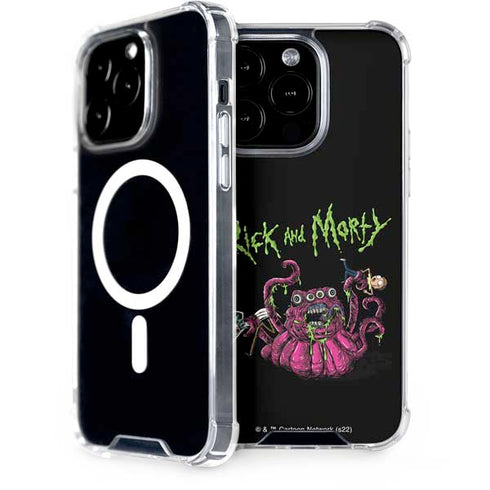 Adult Swim Rick and Morty Tentacle Attack iPhone 15 Pro MagSafe Case