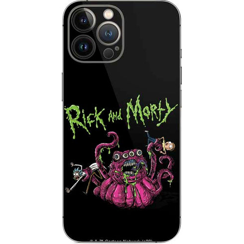 Adult Swim Rick and Morty Tentacle Attack iPhone 14 Pro Max Skin