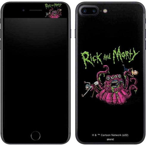Adult Swim Rick and Morty Tentacle Attack iPhone 8 Plus Skin
