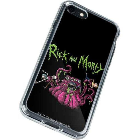 Adult Swim Rick and Morty Tentacle Attack iPhone SE (2nd & 3rd Gen) Clear Case