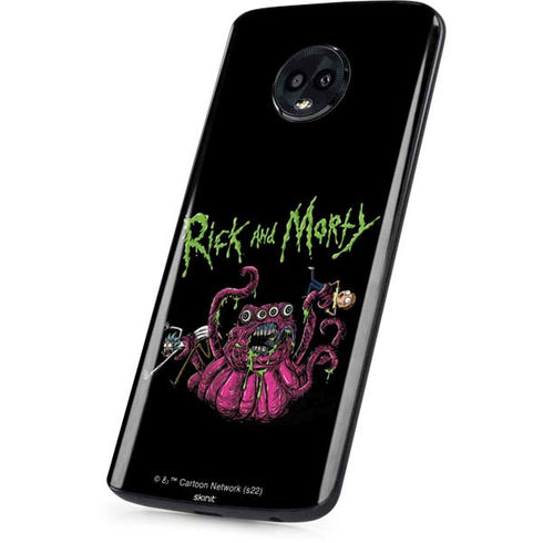 Adult Swim Rick and Morty Tentacle Attack Moto G6 Skin