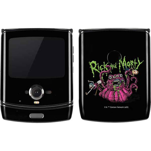 Adult Swim Rick and Morty Tentacle Attack Motorola RAZR Skin