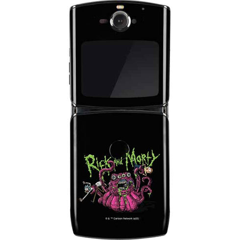 Adult Swim Rick and Morty Tentacle Attack Motorola RAZR Skin