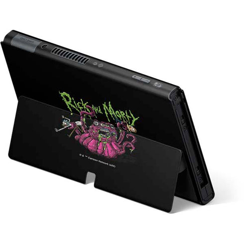 Adult Swim Rick and Morty Tentacle Attack Nintendo Switch OLED (2021) Skin