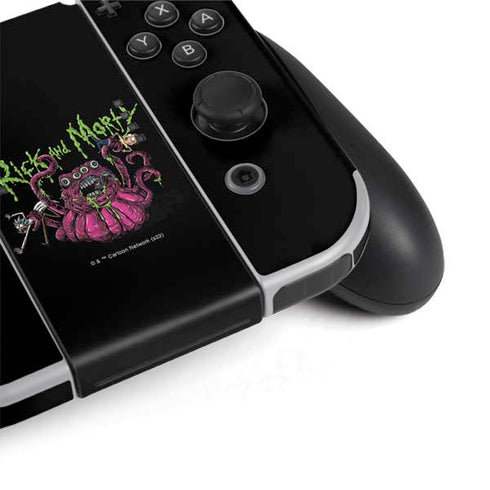 Adult Swim Rick and Morty Tentacle Attack Nintendo Switch OLED (2021) Skin