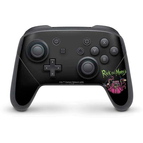 Adult Swim Rick and Morty Tentacle Attack Nintendo Switch Pro Controller Skin