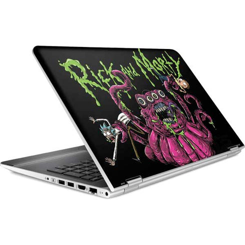 Adult Swim Rick and Morty Tentacle Attack HP Pavilion Skin