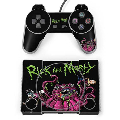 Adult Swim Rick and Morty Tentacle Attack PlayStation Classic Bundle Skin