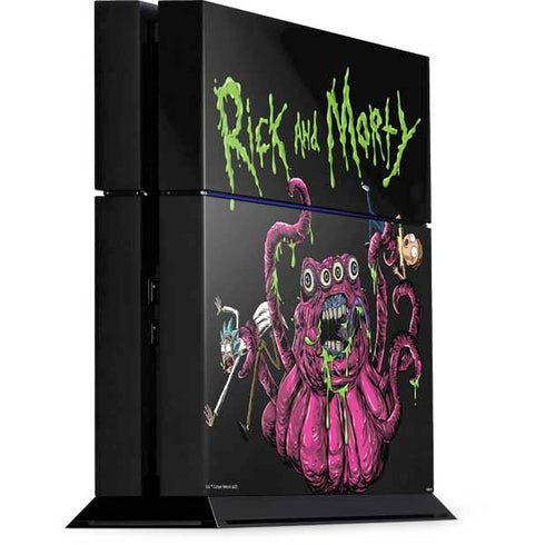Adult Swim Rick and Morty Tentacle Attack PS4 Console Skin
