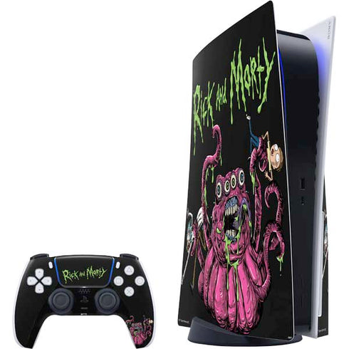 Adult Swim Rick and Morty Tentacle Attack PS5 Bundle Skin
