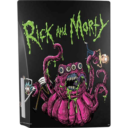 Adult Swim Rick and Morty Tentacle Attack PS5 Console Skin