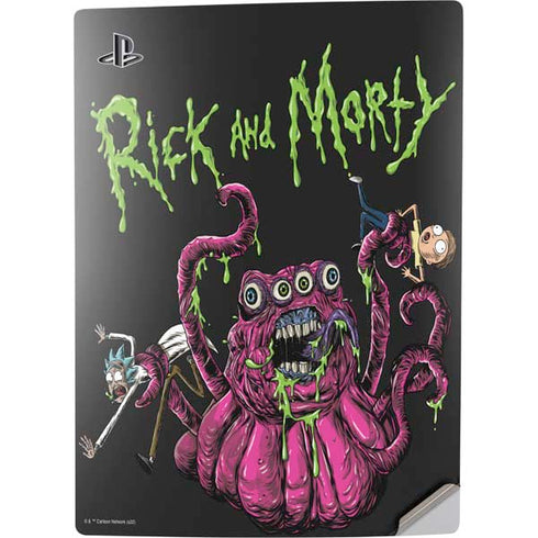 Adult Swim Rick and Morty Tentacle Attack PS5 Digital Edition Console Skin